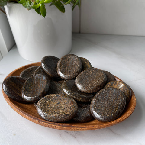 Bronzite Worry Stone