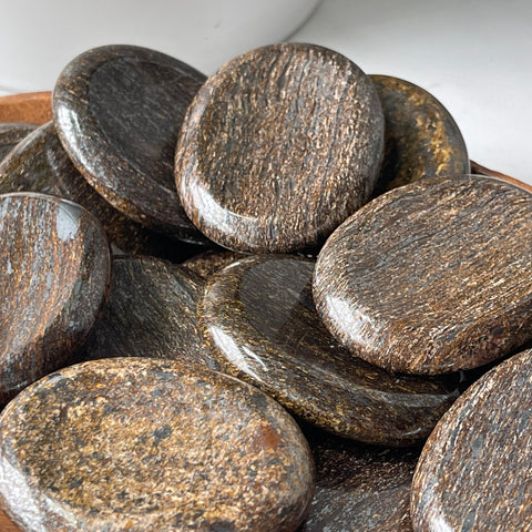 Bronzite Worry Stone
