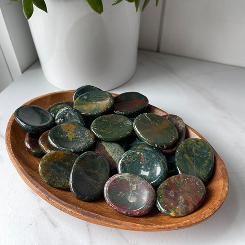 Bloodstone Worry Stone - Small