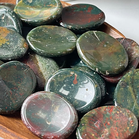 Bloodstone Worry Stone - Small