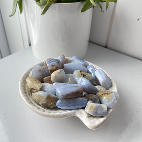 Blue Chalcedony Tumbled Stone