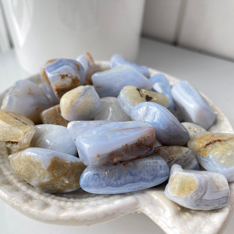 Blue Chalcedony Tumbled Stone