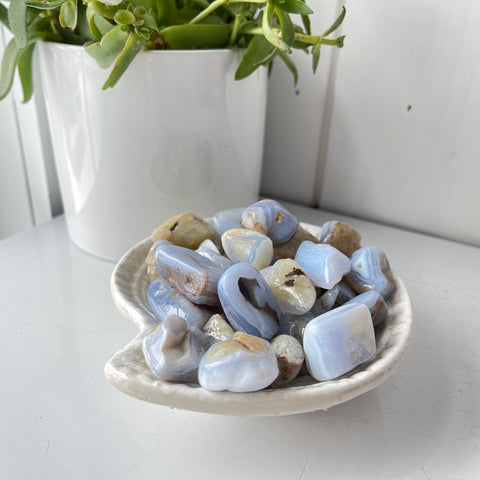 Blue Chalcedony Tumbled Stone