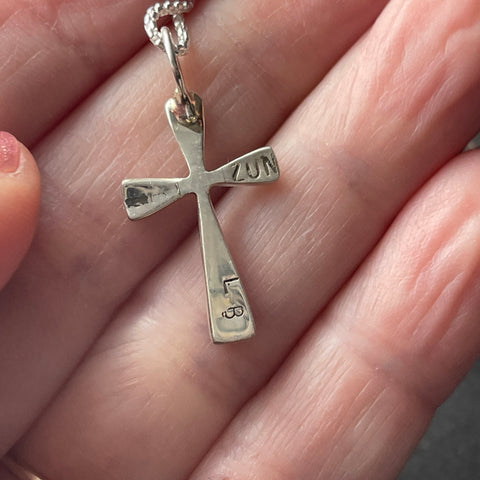 Zuni Artist Kristina Bowannie Made Medium Inlay Cross