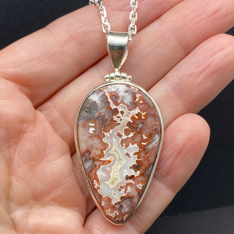 Sterling Silver Ocean Jasper Pendant