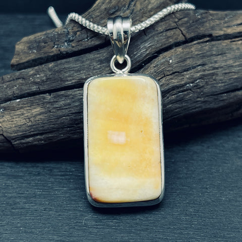 Collar de plata de ley Sherbert naranja de ostra espinosa