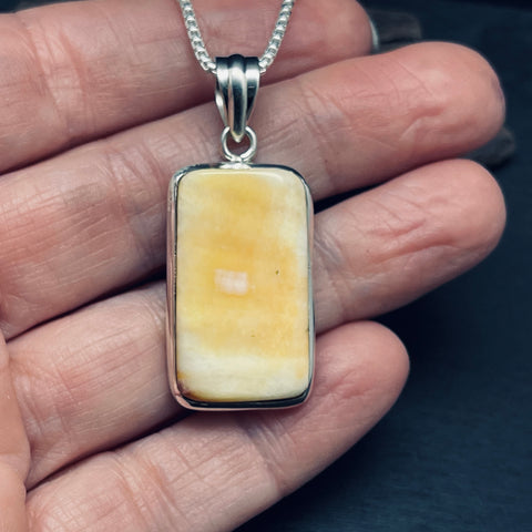 Collar de plata de ley Sherbert naranja de ostra espinosa