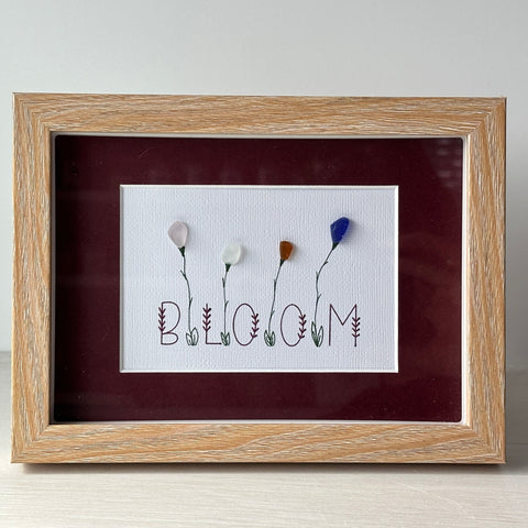 "Bloom" Sea Glass Garden Picture
