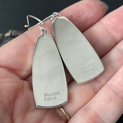 Sterling Silver Rhodochrosite Earrings by Sheryl Martinez