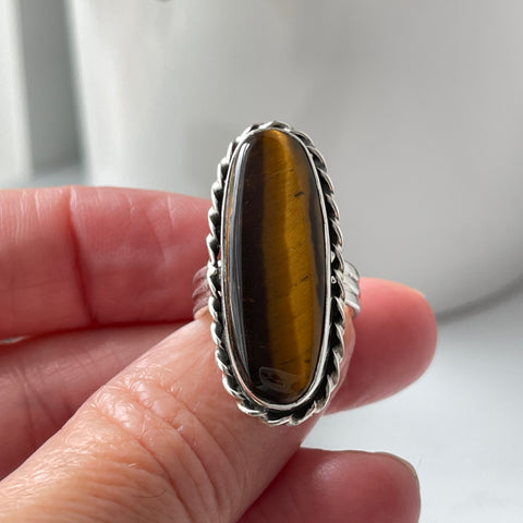 Sterling Silver Tigers Eye Ring