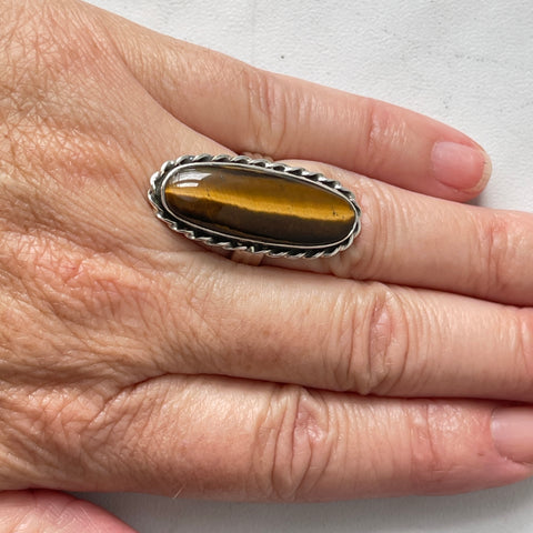 Sterling Silver Tigers Eye Ring