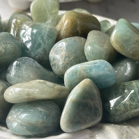 African Aquamarine Tumbled Stone