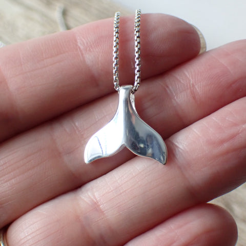 Sterling Silver Whale Tail Charm