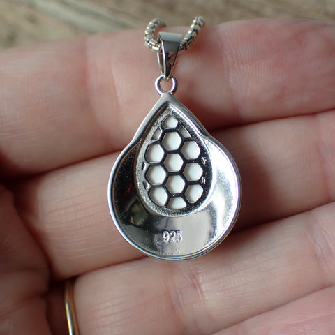 White Opal Sterling Silver Necklace