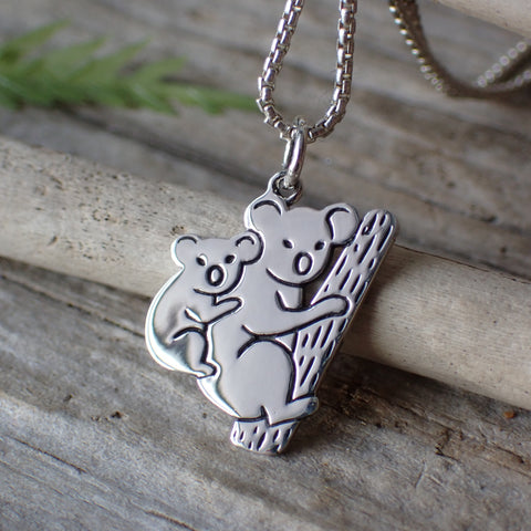 ♻️Collier Koala en argent sterling recyclé