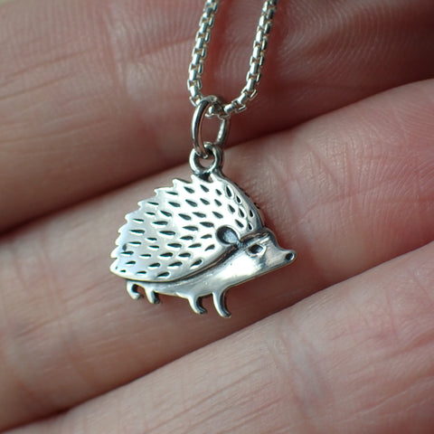 ♻️ Recycled Sterling Silver Hedgehog Charm