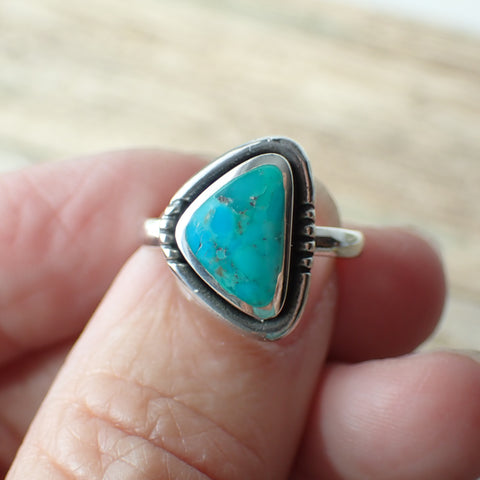 Sterling Silver Turquoise Triangle Ring