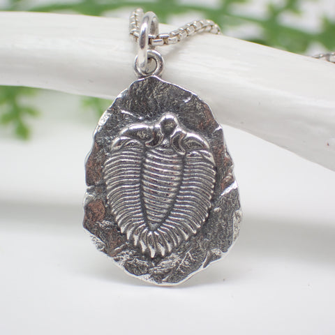 Sterling Silver Trilobite Fossil Pendant