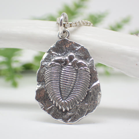 Sterling Silver Trilobite Fossil Pendant