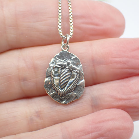 Sterling Silver Trilobite Fossil Pendant