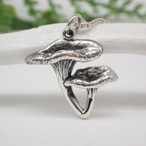 Sterling Silver Chanterelle Mushroom Charm