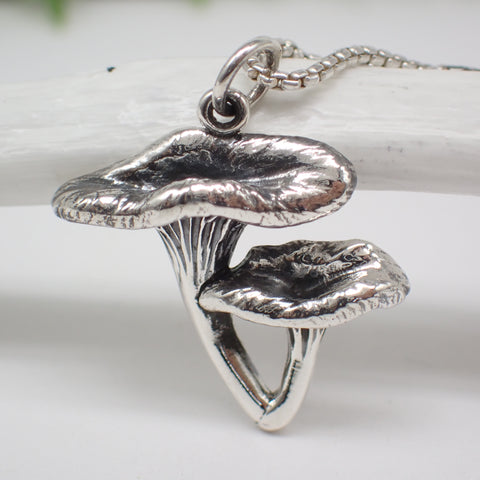 Sterling Silver Chanterelle Mushroom Charm