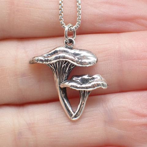 Sterling Silver Chanterelle Mushroom Charm