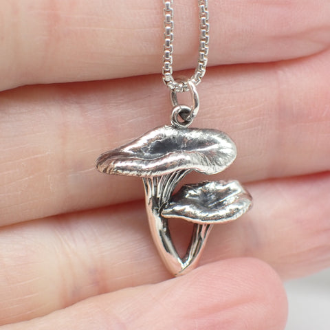 Sterling Silver Chanterelle Mushroom Charm