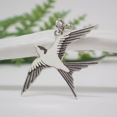 Sterling Silver Swallow Pendant