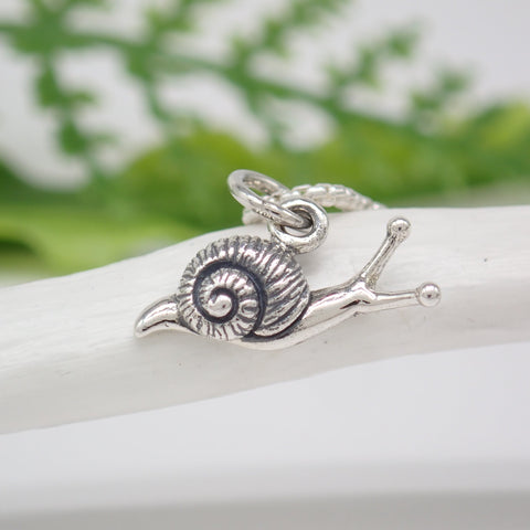 Sterling Silver Tiny Snail Charm