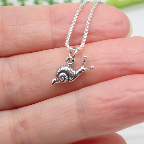 Sterling Silver Tiny Snail Charm