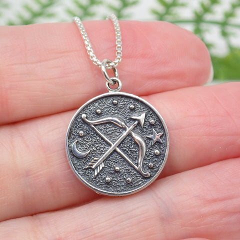 Sterling Silver Astrology Sagittarius Pendant