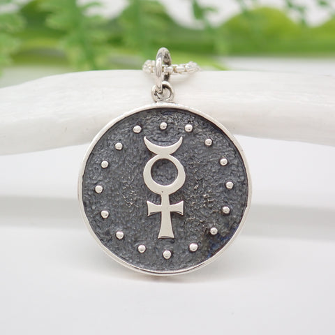 Sterling Silver Astrology Virgo Pendant 