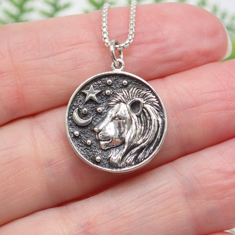 Sterling Silver Astrology Leo Pendant