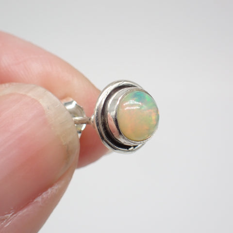 Sterling Silver Ethiopian Opal Studs