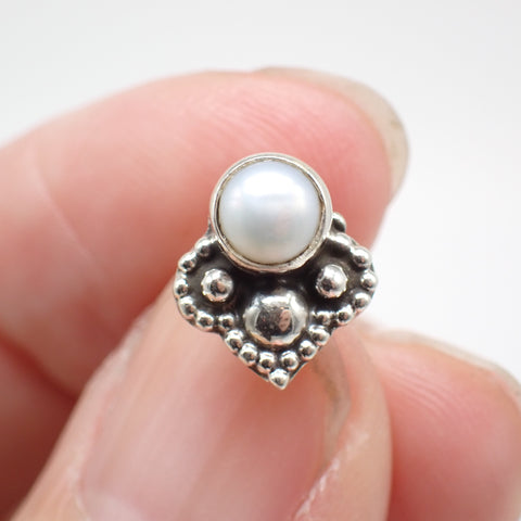 Pearl Sterling Silver Studs