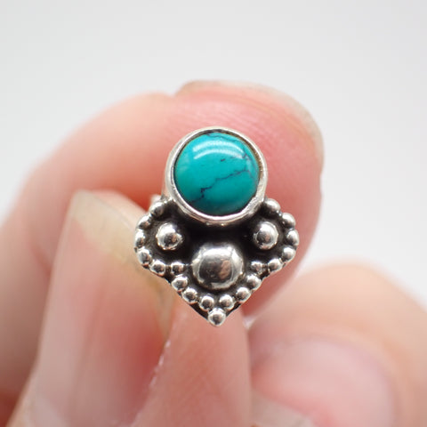 Turquoise Sterling Silver Stud Earrings