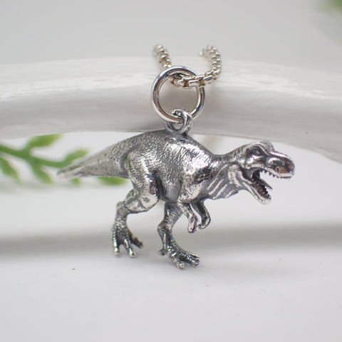 3D Sterling Silver T-Rex Dinosaur Charm