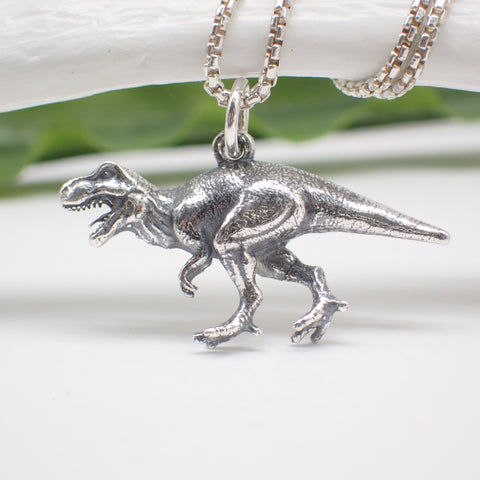 3D Sterling Silver T-Rex Dinosaur Charm