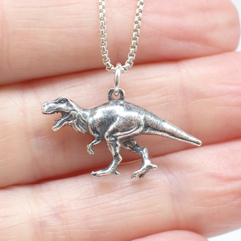 3D Sterling Silver T-Rex Dinosaur Charm