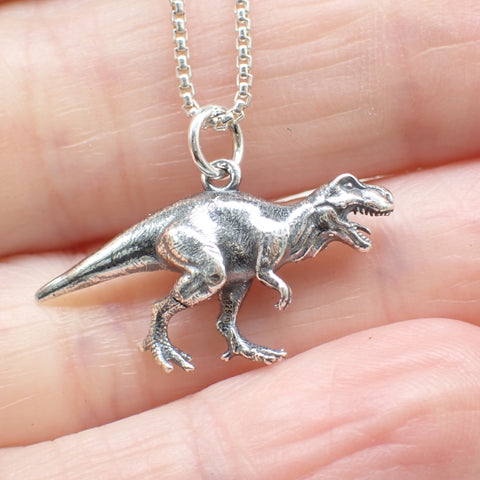 3D Sterling Silver T-Rex Dinosaur Charm