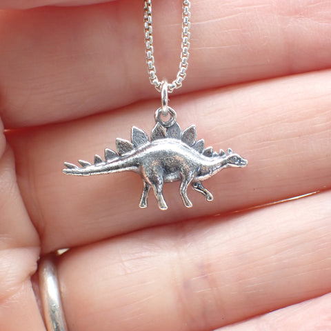 sterling silver 3d stegosaurus charm