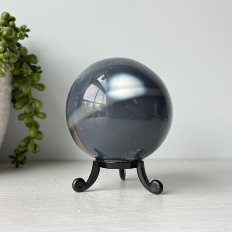 Orca Agate Sphere on Cute Stand