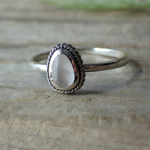 Mother Of Pearl Sterling Silver Ring