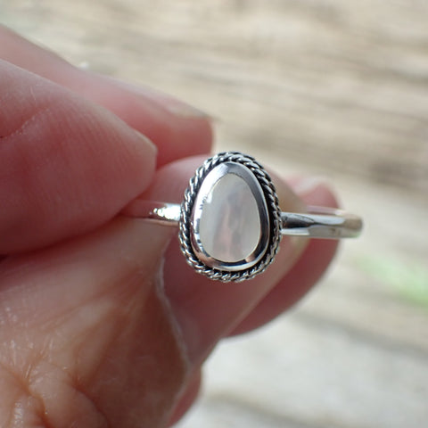 Mother Of Pearl Sterling Silver Ring