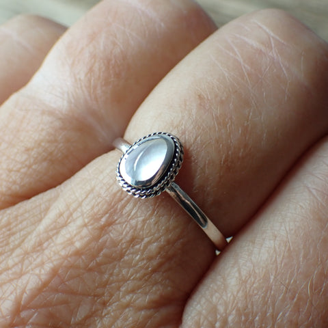 Mother Of Pearl Sterling Silver Ring