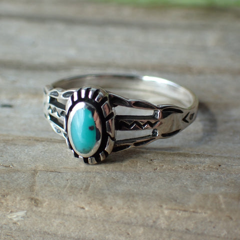 Turquoise Sterling Silver Stone Ring