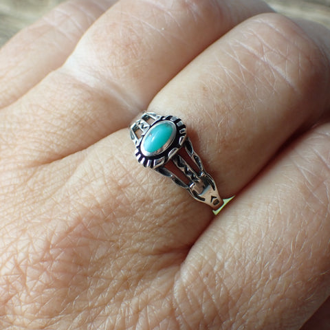 Turquoise Sterling Silver Stone Ring