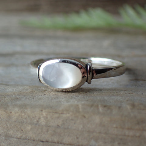 Mother Of Pearl Sterling Silver Ring