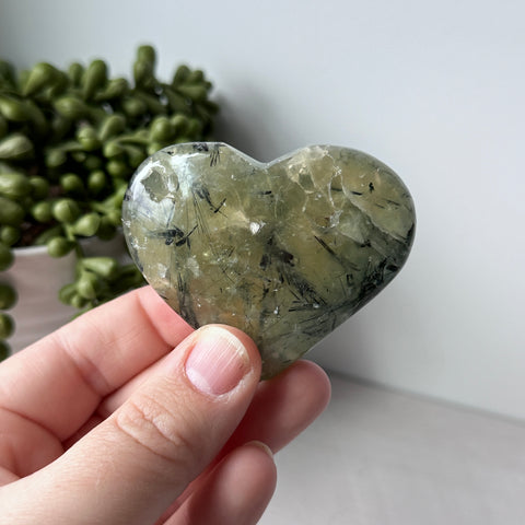 Prehnite & Epidote Heart